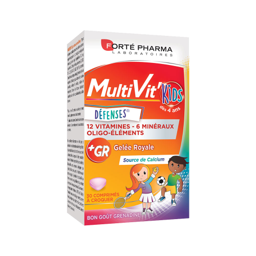 FORTE PHARMA MULTI VIT KIDS DEFENSES BT/30 COMPRIMES A CROQUER