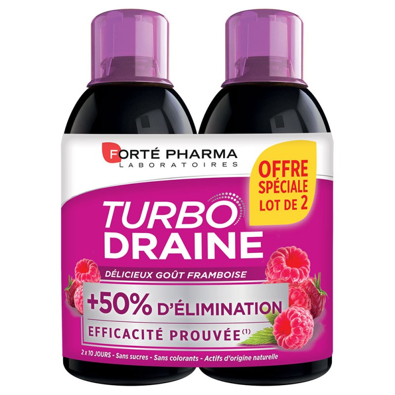 FORTE PHARMA TURBO DRAINE FRAMBOISE LOT DE 2