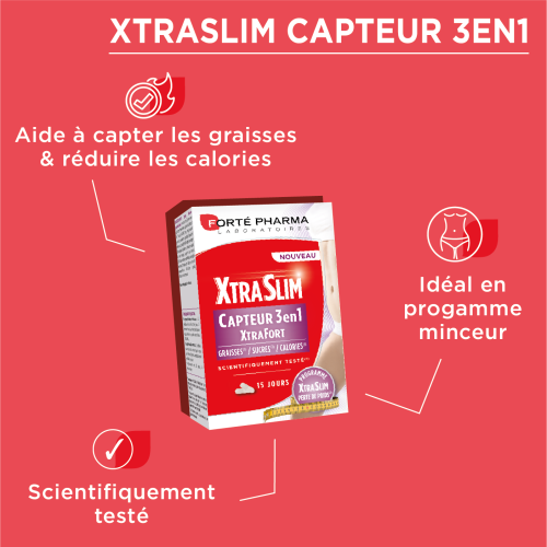 FORTE PHARMA XTRASLIM CAPTEUR 3EN1 B 60 GELULES