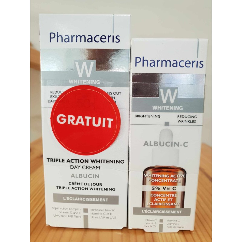 PHARMACERIS W COFFRET ANTI-TACHE VITAMINE C + (CREME DE JOUR SPF50+ OFFERT)