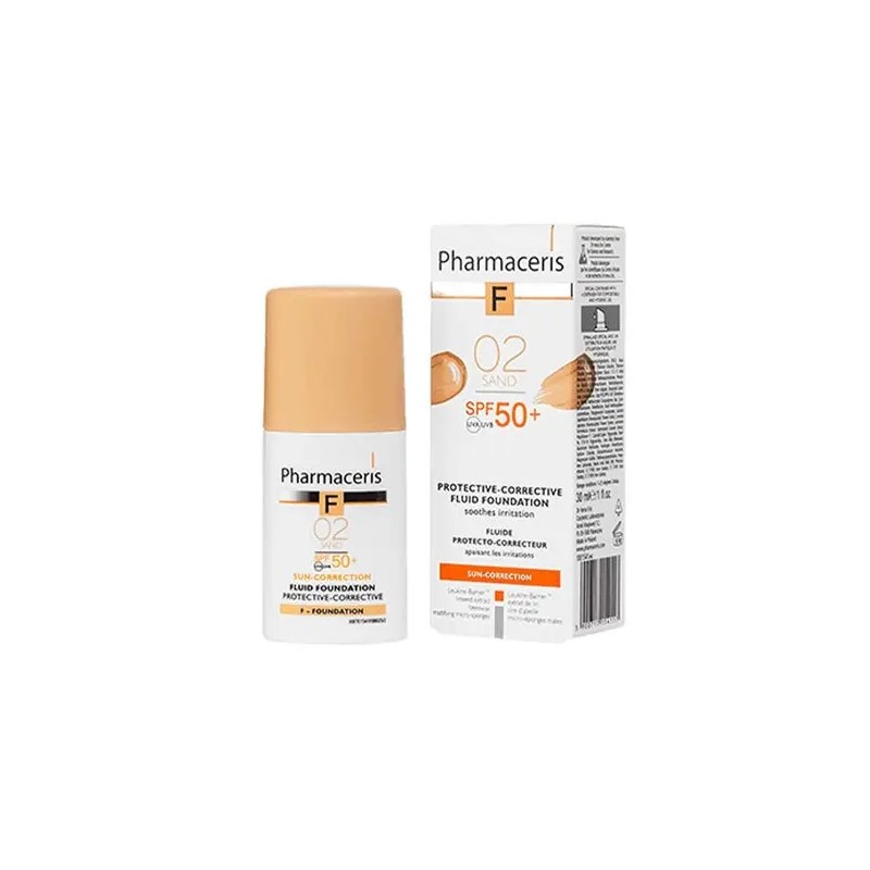 PHARMACERIS FLUIDE FONDATION 02 SAND SPF50+ 30ML