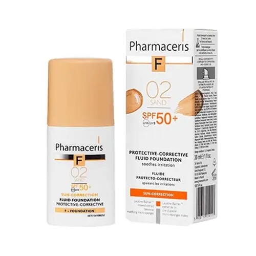 PHARMACERIS FLUIDE FONDATION 02 SAND SPF50+ 30ML