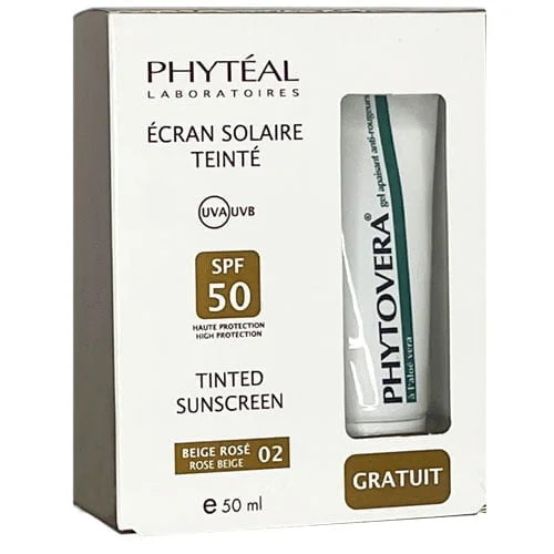 PHYTEAL ECRAN TEINTE BEIGE ROSE CLAIR 02 SPF 50 50ML