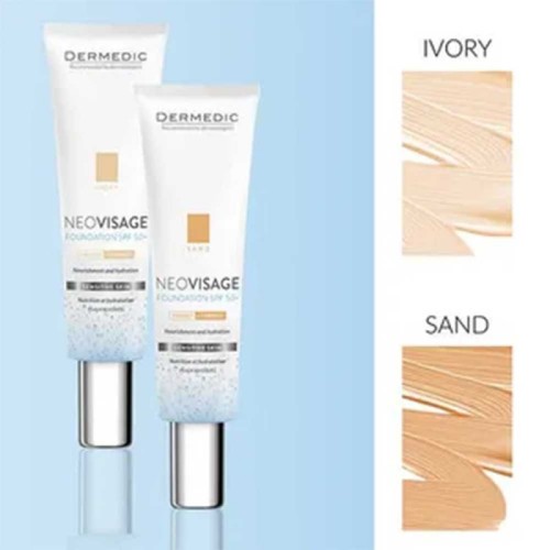 DERMEDIC NEOVISAGE ECRAN TEINTE IVORY SPF 50+ 30ML + EAU MICELLAIRE 200ML