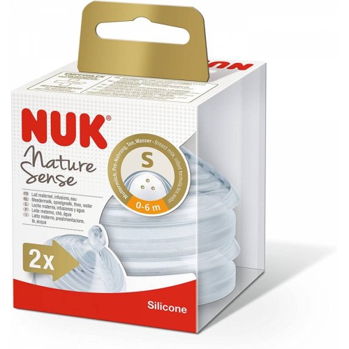 NUK 2 TETINES NATURE SENSE S 0-6M REF 24022