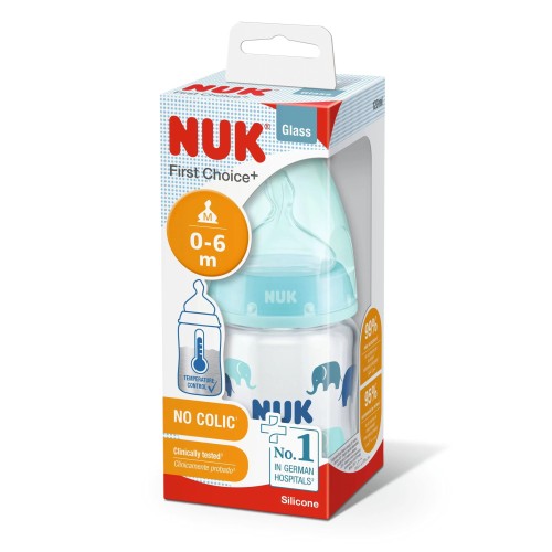 NUK BIBERON ANTI COLIQUE EN VERRE 0-6 MOIS 120ML