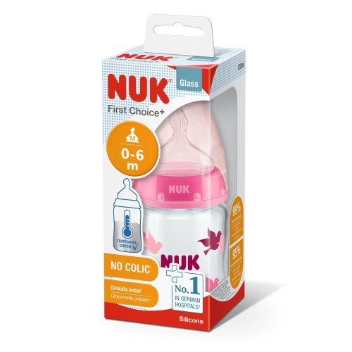 NUK BIBERON ANTI COLIQUE EN VERRE 0-6 MOIS 120ML