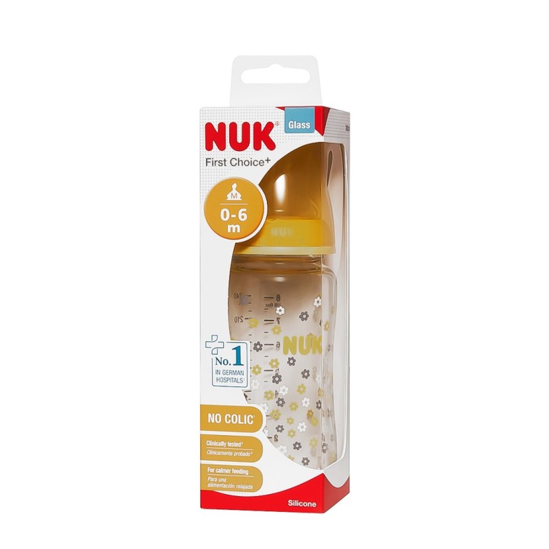 NUK BIBERON EN VERRE FIRST CHOICE+ 0-6 MOIS 240ML