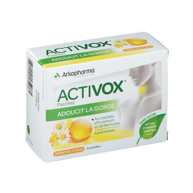 ARKO AKTIVOX PASTILLES MIEL CITRON BT/24