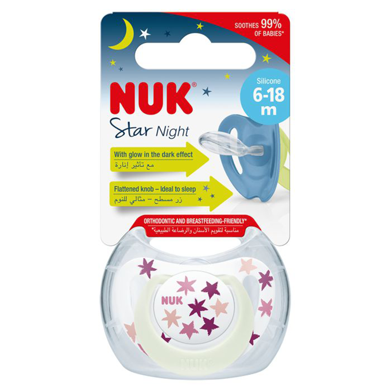 NUK SUCETTE STAR NIGHT 6-18M