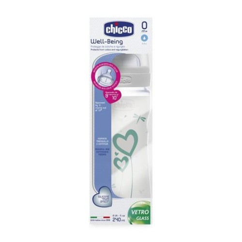 CHICCO BIBERON EN VERRE UNISEX 0M+ 240ML