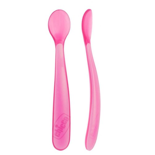 CHICCO CUILLERE EN SILICONE ROSE 6 MOIS+