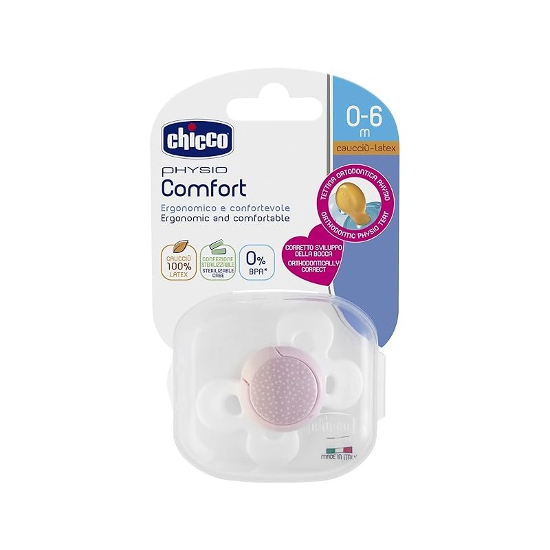 CHICCO SUCETTE COMFORT ROSE 0-6 MOIS