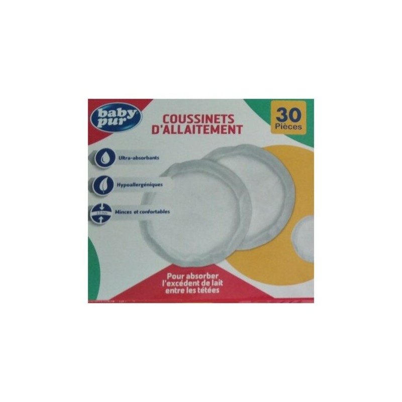 BABY PUR COUSSINETS D'ALLAITEMENT BOITE DE 30 PIECES