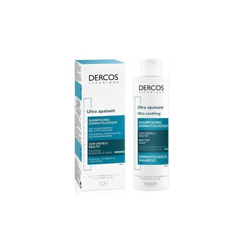 VICHY DERCOS SHAMPOOING ULTRA APAISANT CHEV GRAS 200ML