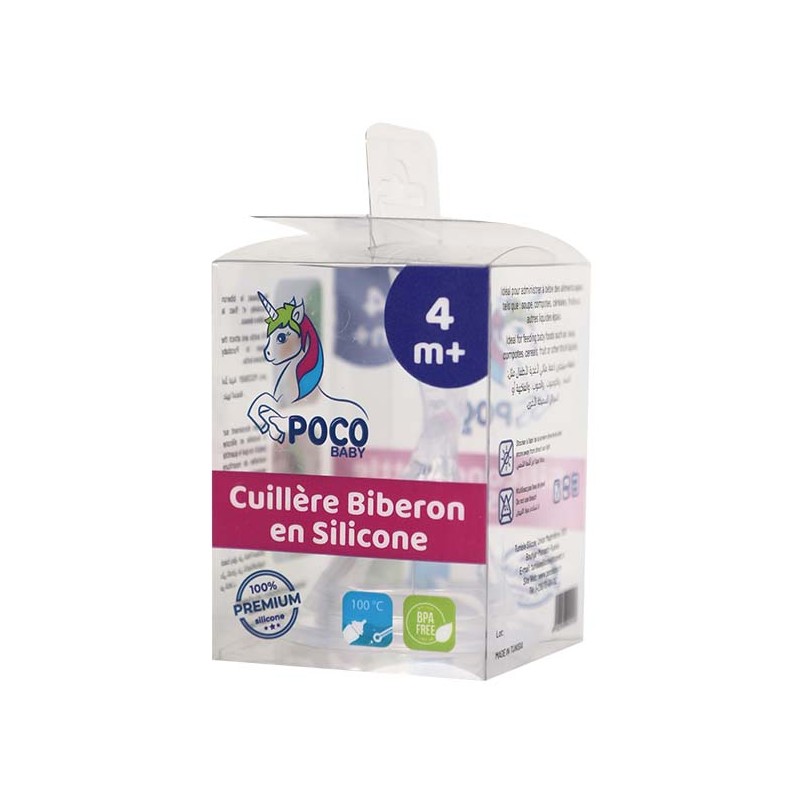 POCO BABY CUILLERE BIBERON EN SILICONE 4M+