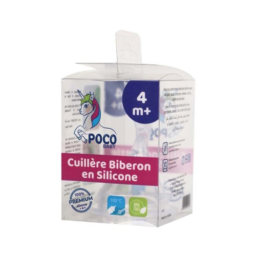 POCO BABY CUILLERE BIBERON EN SILICONE 4M+