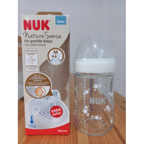 NUK BIBERON NATURE SENSE EN VERRE M 240ML