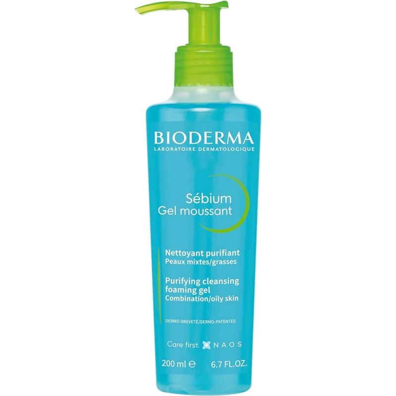 BIODERMA SEBIUM GEL MOUSSANT POMPE 200ML