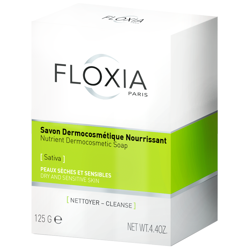 FLOXIA SATIVA SAVON peaux séches et sensibles 125gr