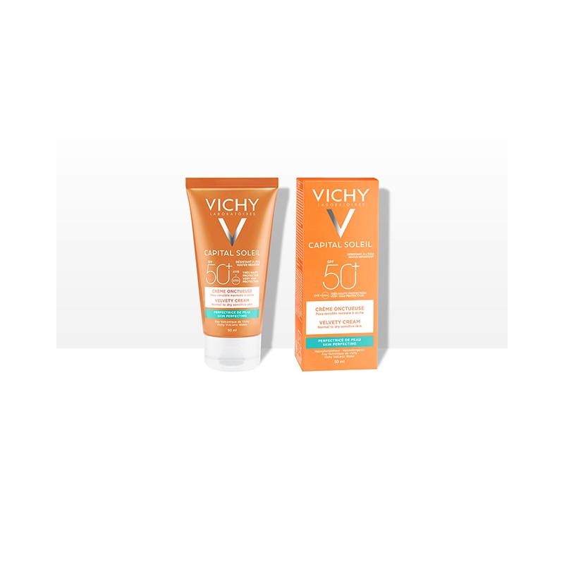 VICHY IDEAL SOLEIL ECRAN CREME ONCTUEUSE SPF50+ PEAUX NORMALES A SECHES 50ML