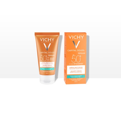 VICHY IDEAL SOLEIL ECRAN CREME ONCTUEUSE SPF50+ PEAUX NORMALES A SECHES 50ML