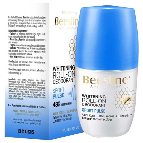 BEESLINE DEODORANT ROLL-ON BLANCHISSANT - 48H - SPORT PULSE 50ML