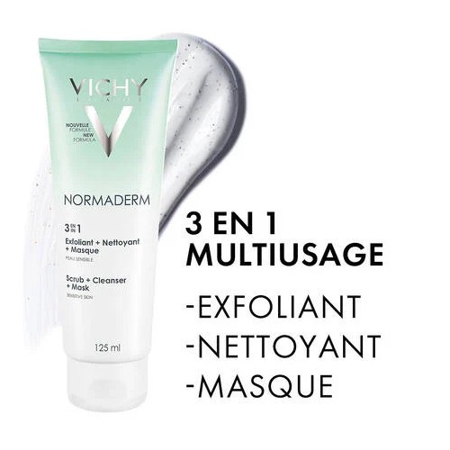 VICHY NORMADERM 3EN1 EXFOLIANT + NETTOYANT + MASQUE 125ML