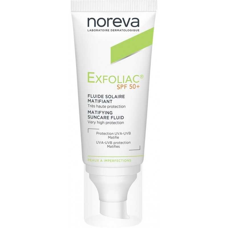 NOREVA EXFOLIAC FLUIDE SOLAIRE MATIFIANT SPF 50+ 40ML