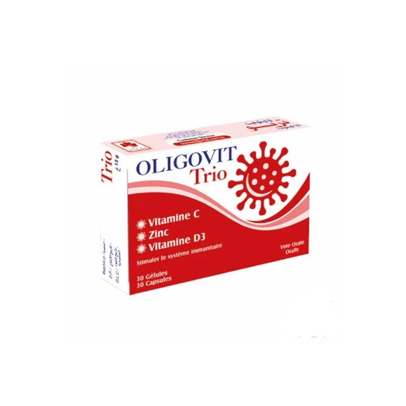 OLIGOVIT TRIO VITAMINE C VITAMINE D ZINC BT/30 GELULES