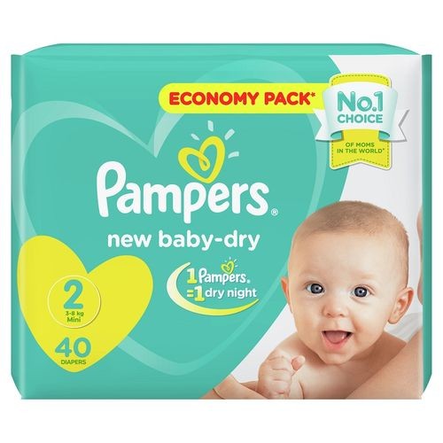 PAMPERS COUCHE T2 SMALL 3-8KG BT/40