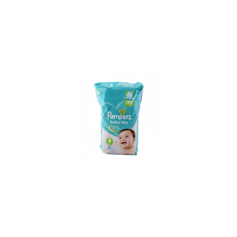 PAMPERS COUCHE T4 9-18KG BOITE DE 8