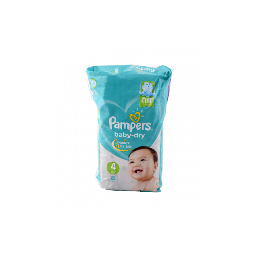 PAMPERS COUCHE T4 9-18KG BOITE DE 8