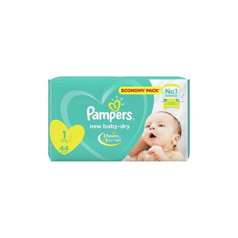 PAMPERS COUCHE T1 2-5KG BOITE DE 44