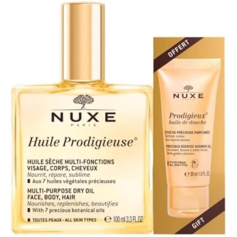 NUXE HUILE PRODIGIEUSE 100ML + HUILE DE DOUCHE 30ML OFFERT