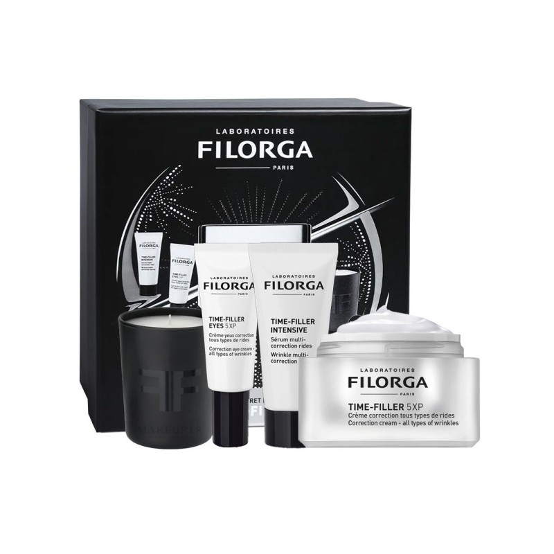 FILORGA COFFRET TIME-FILLER 5XP CREME + CREME YEUX 4ML + TIME-FILLER SERUM 7ML+ BOUGIE