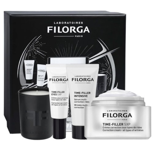 FILORGA COFFRET TIME-FILLER 5XP CREME + CREME YEUX 4ML + TIME-FILLER SERUM 7ML+ BOUGIE