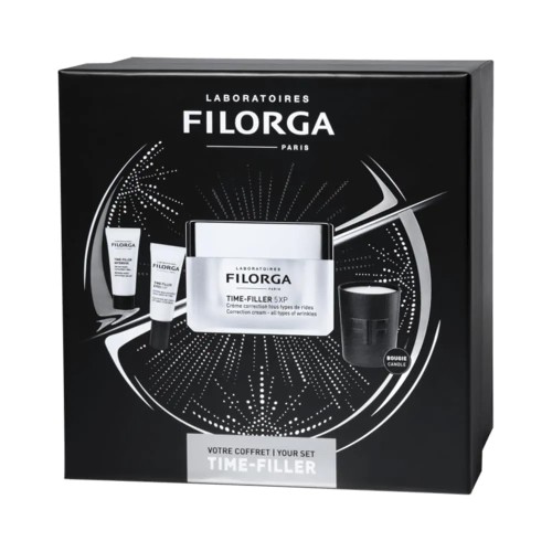 FILORGA COFFRET TIME-FILLER 5XP CREME + CREME YEUX 4ML + TIME-FILLER SERUM 7ML+ BOUGIE