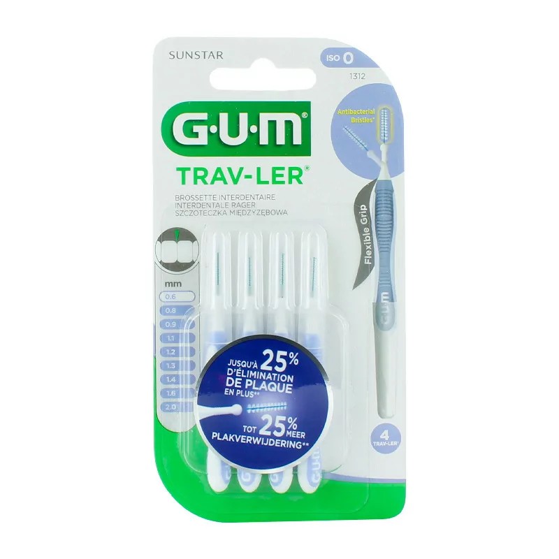 GUM BROSSETTE INTERDENTAIRE TRAV LER 0,6MM 4 PIECES 1312