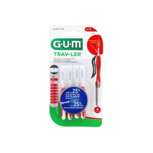 GUM BROSSETTE INTERDENTAIRE TRAV LER 0,8MM 4 PIECES 1314