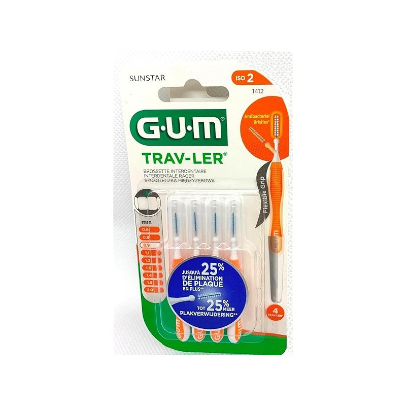 GUM BROSSETTE INTERDENTAIRE TRAV LER 0,9MM 4 PIECES 1412