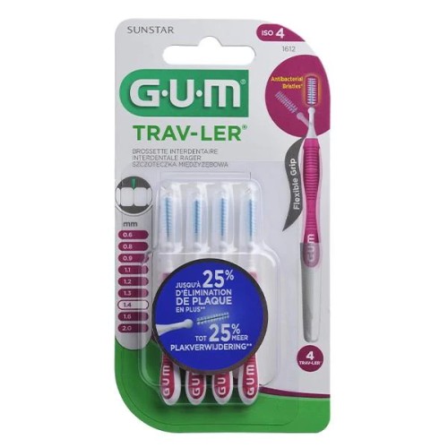 GUM BROSSETTE INTERDENTARE TRAV LER 4 PIECES 1612