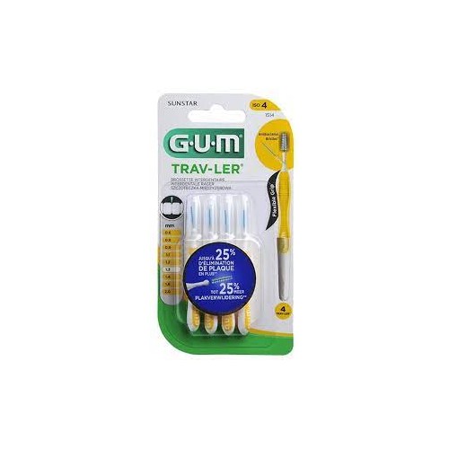 GUM BROSSETTE INTERDENTAIRE TRAV LER 4 PIECES 1514