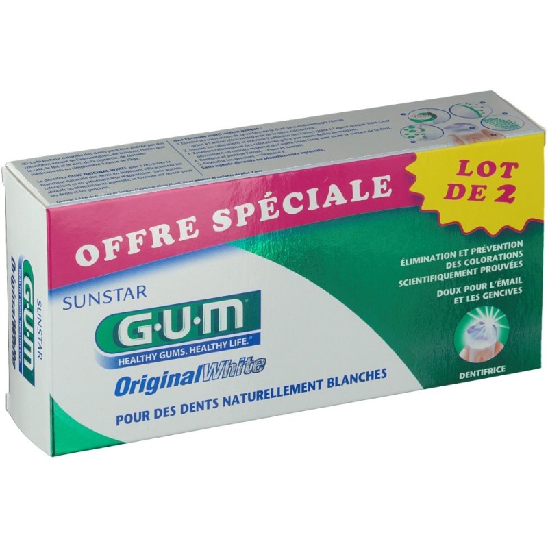 GUM DENTIFIRICE ORIGINAL WHITE PACK DUO