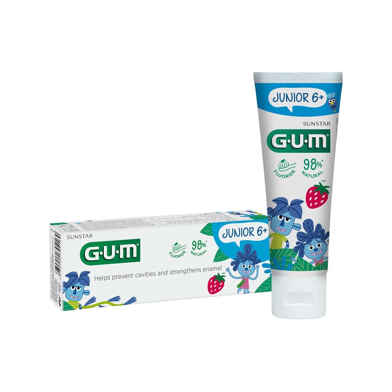 GUM DENTIFRICE JUNIOR 6ANS+ FRAISE 50ML