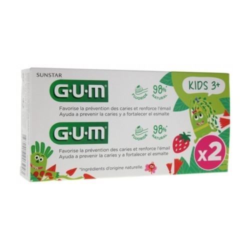 GUM DENTIFRICE KIDS 3 ANS+ FRAISE PACK 2