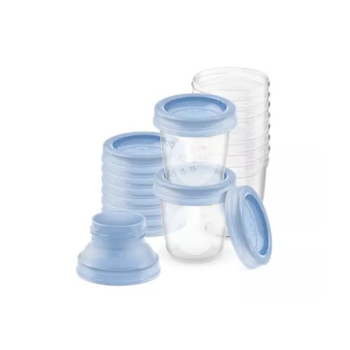 PHILIPS AVENT 10 POTS DE CONSERVATION DU LAIT MATERNEL 180ML 0M+