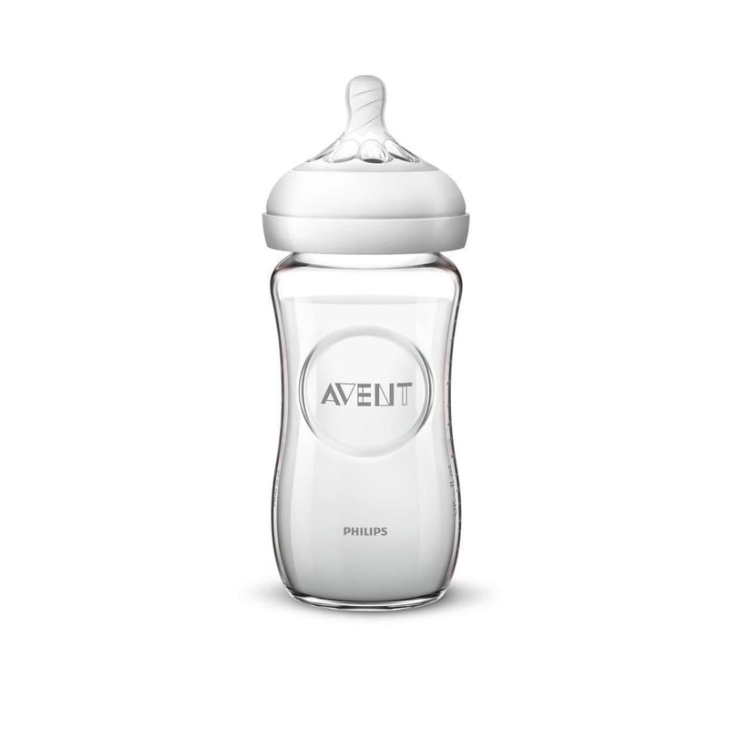 PHILIPS AVENT BIBERON NATUREL EN VERRE 1MOIS+ 240ML