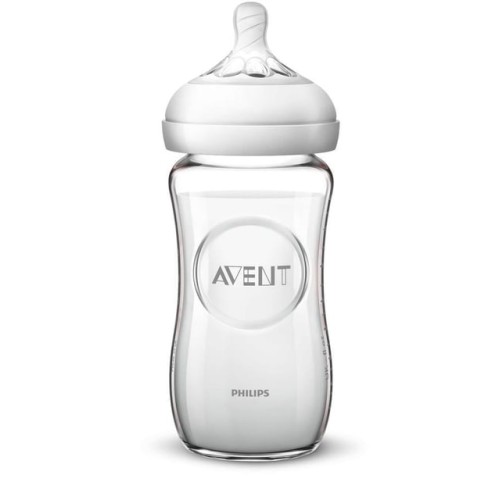 PHILIPS AVENT BIBERON NATUREL EN VERRE 1MOIS+ 240ML