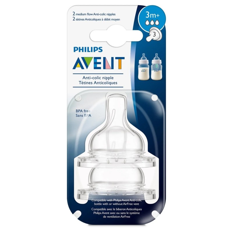 PHILIPS AVENT TETINE ANTI-COLIQUE 3MOIS+ DEBIT 3 2 PIECES